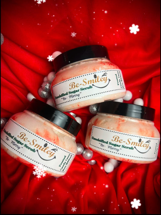 Frosted Candy Cane Emulsified Sugar Scrub